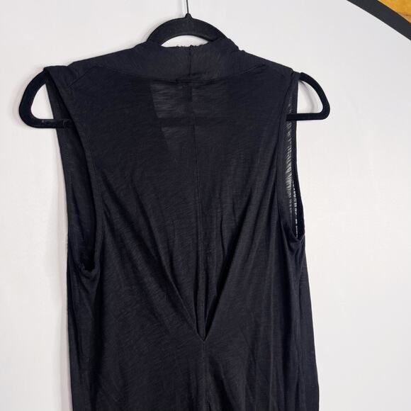 New Splendid XSmall Black Cowl Neck Sleeveless Slub Jersey Tank Top Modal Supima - Picture 5 of 11